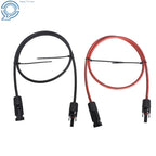 1 Pair 3 Feet Solar Panel Extension Cable 10 AWG for Universal Use