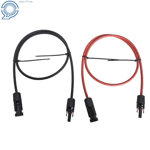 1 Pair 3 Feet Solar Panel Extension Cable 10 AWG for Universal Use