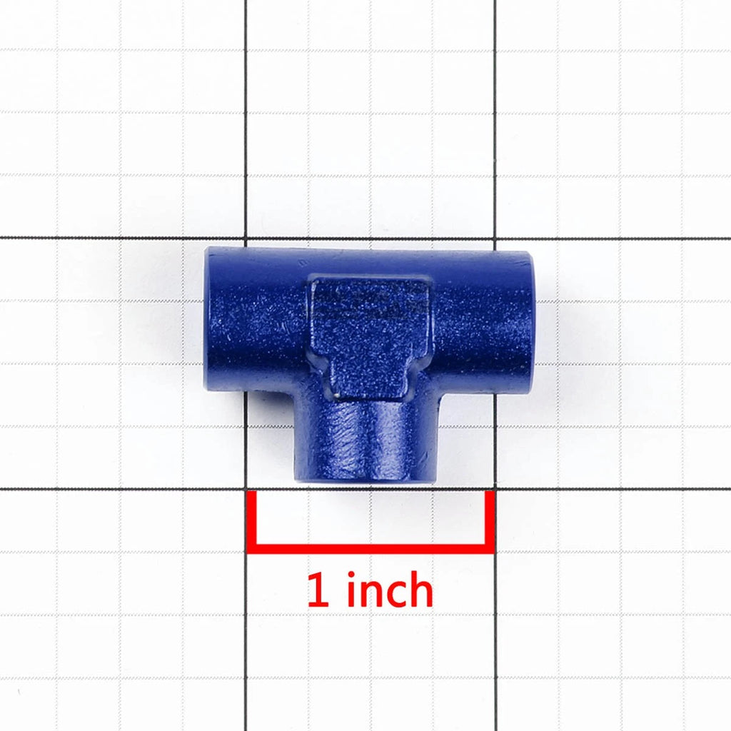 1/8" NPT Aluminum Tee Fitting Adapter for Universal Applications (NPT)