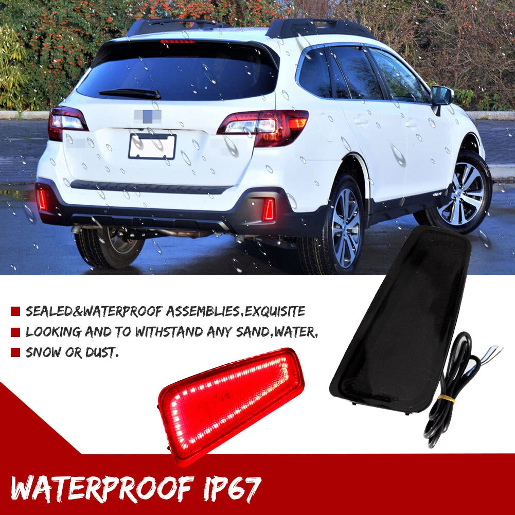 Smoked Rear Bumper Reflector LED Tail Lights for Subaru Outback (2015–2020)