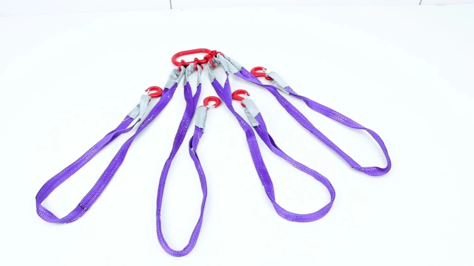 Set of 4 Lifting Slings Straps with Hooks 6600LB Capacity
