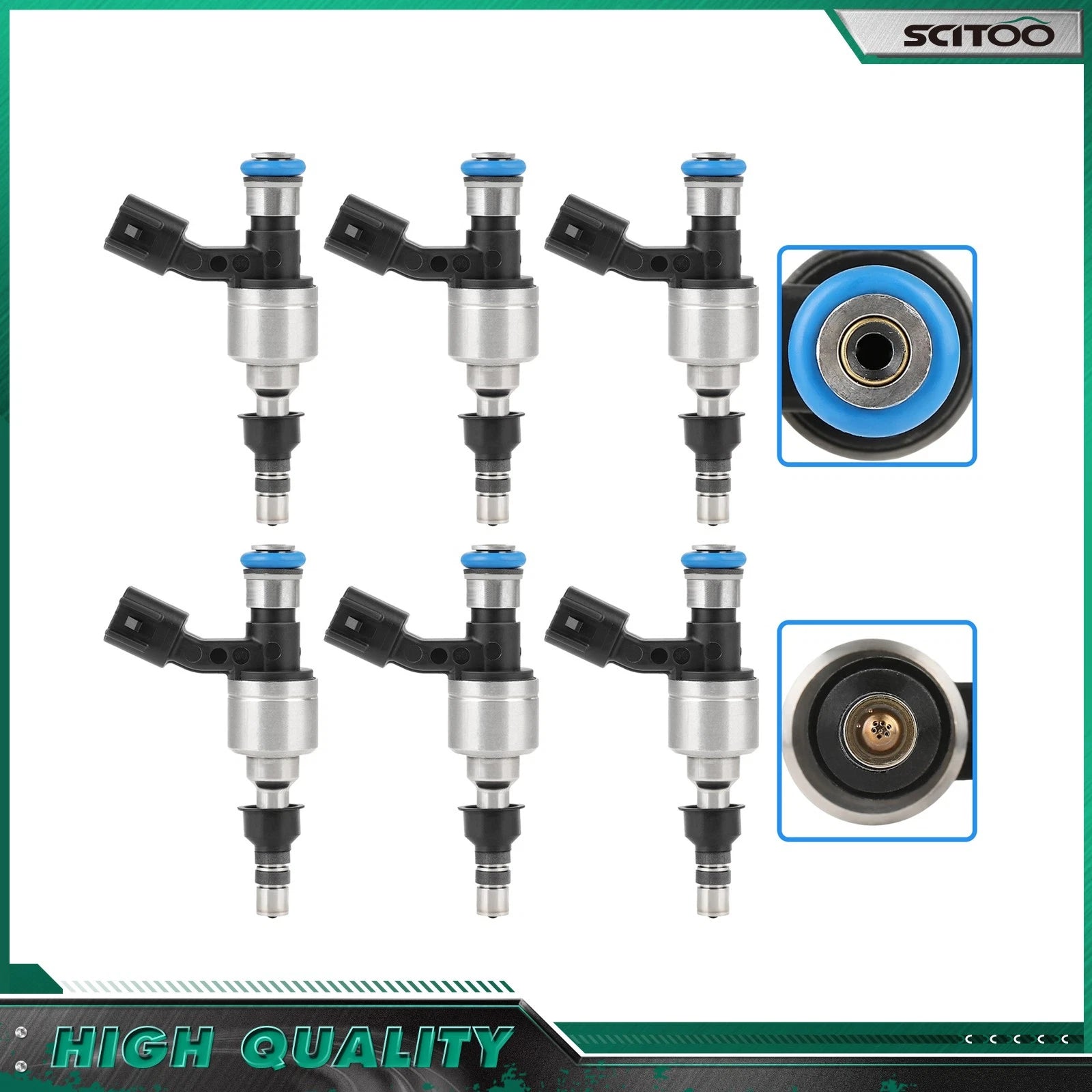 Set of 6 Fuel Injectors for Cadillac CTS ATS CT6 Chevrolet Camaro 3.6L (2016–2018)