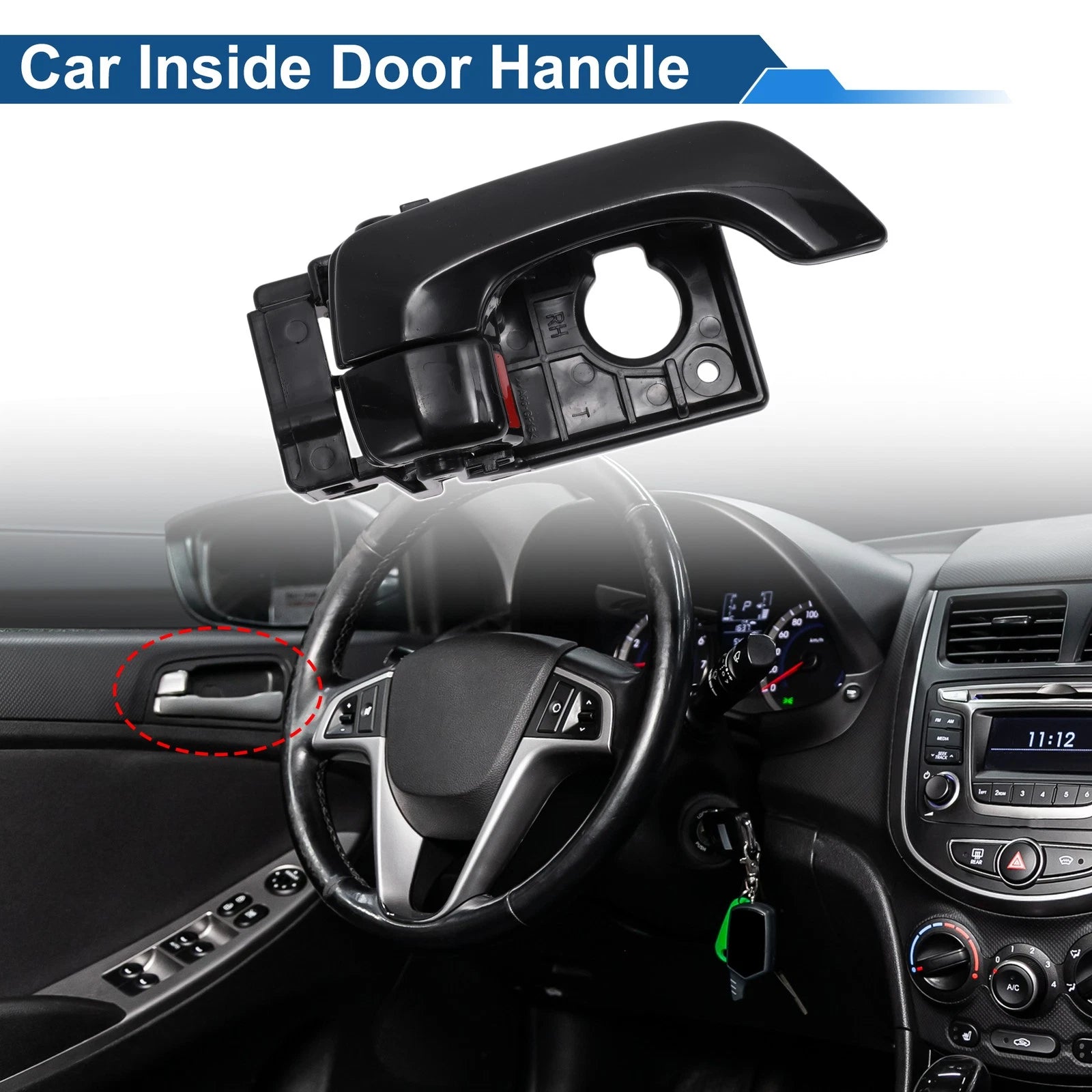 Front Driver Side Interior Door Handle for Kia Optima (2006–2010) No. 826102G000