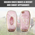 Key Fob Remote Control Cover 3 Button TPU Shell Pink for Ford F150 (2015–2018)