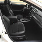 Center Armrest Console Lid Cover Trim Leather Black for Toyota Camry (2012–2017)