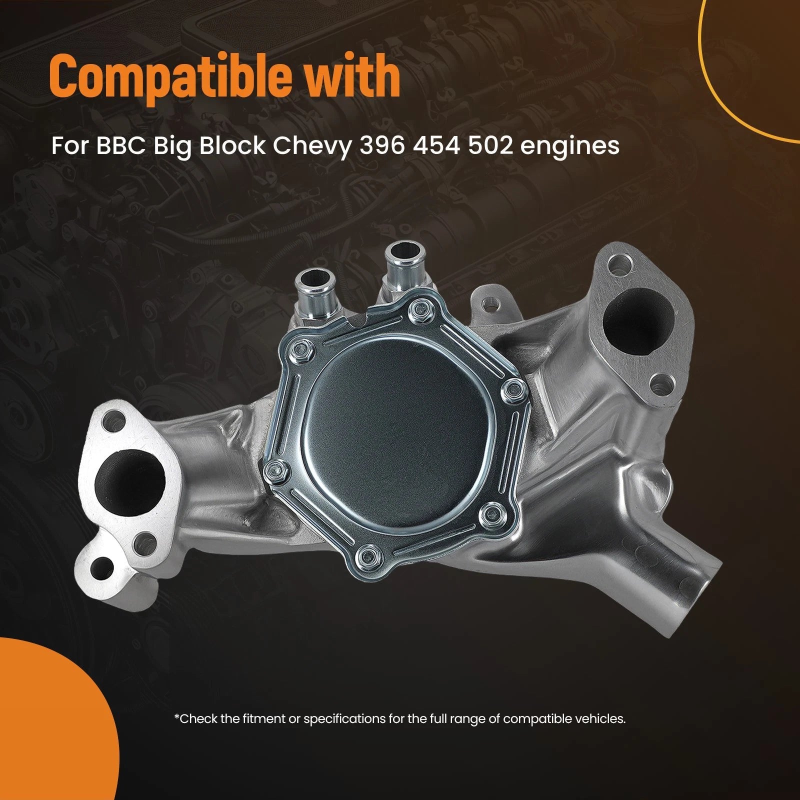 Engine Coolant Water Pump for Chevrolet (BBC) 396-502 (1970–1972)