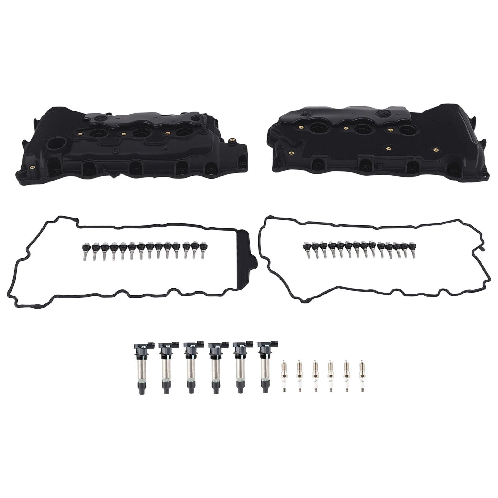 2X Valve Cover + 6X Ignition Coils for GMC Acadia Terrain (2009–2017)