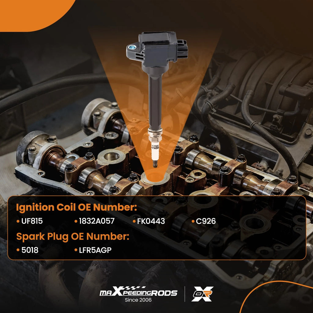 3X Ignition Coil + 3X Spark Plug for Mitsubishi Mirage (2014-2015)