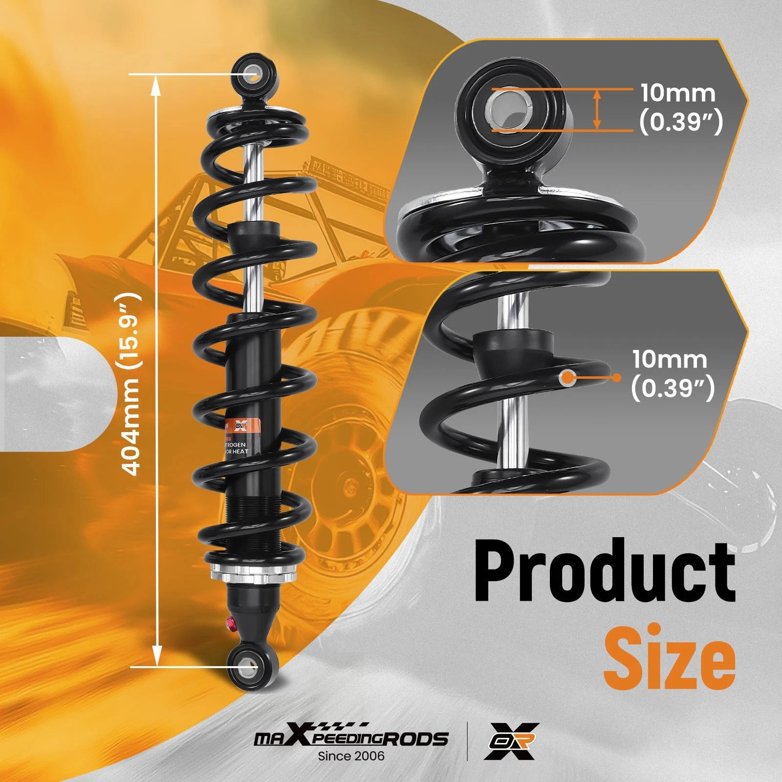 2X Front Shock Strut Absorber Kit for Arctic Cat 500 TRV 500 (2013–2020)