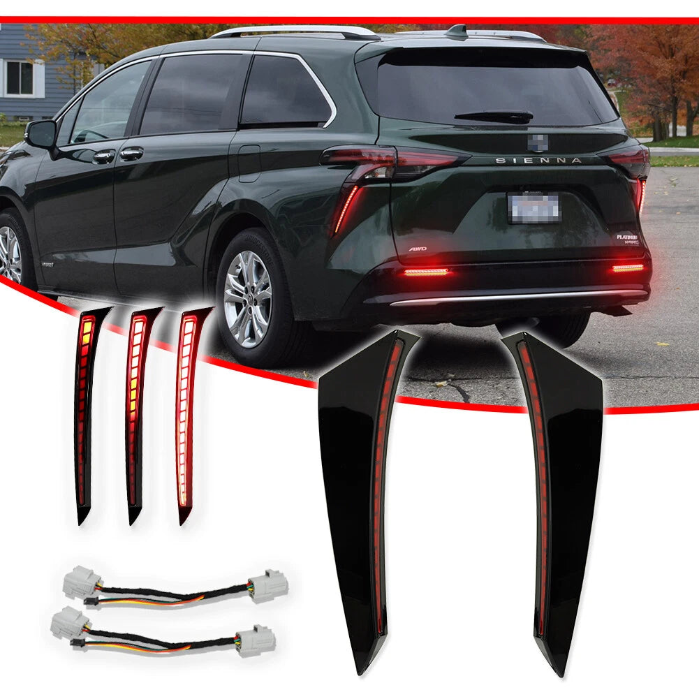 Set of 2 LED Rear Bumper Marker Lights for Toyota Sienna (2021–2025)