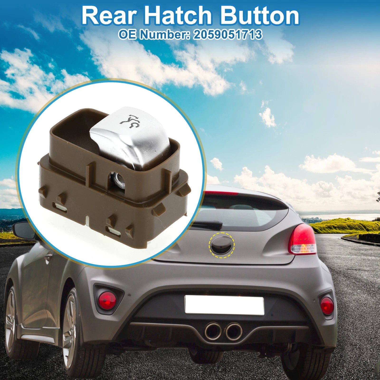 Trunk Release Switch No. 2059051713 for Mercedes C300 C400 C63 (2015–2019)