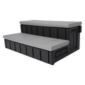 2-Step Hot Tub Spa Steps for Patio (36", Slip-Resistant, Hidden Storage)