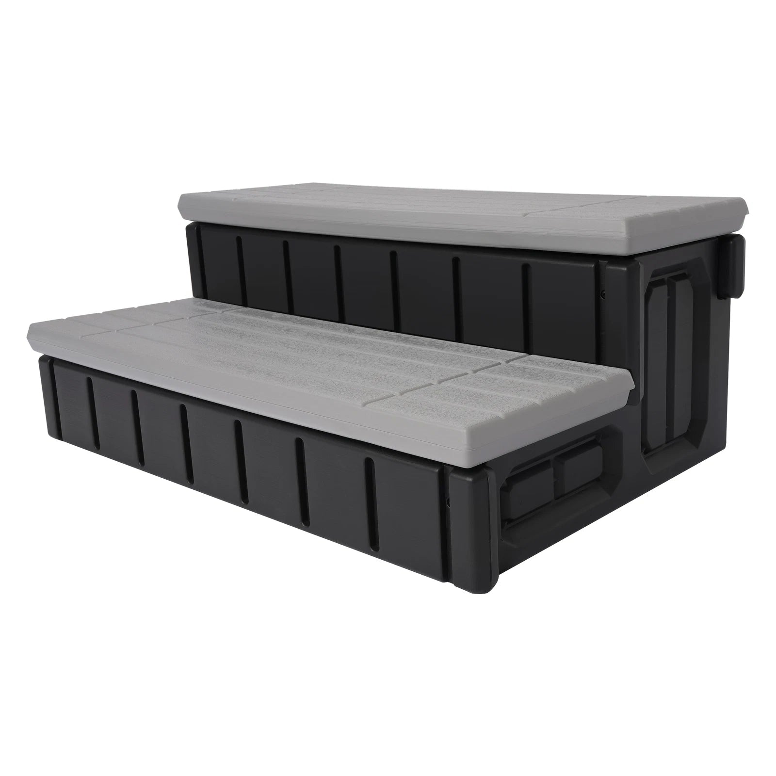 2-Step Hot Tub Spa Steps for Patio (36", Slip-Resistant, Hidden Storage)