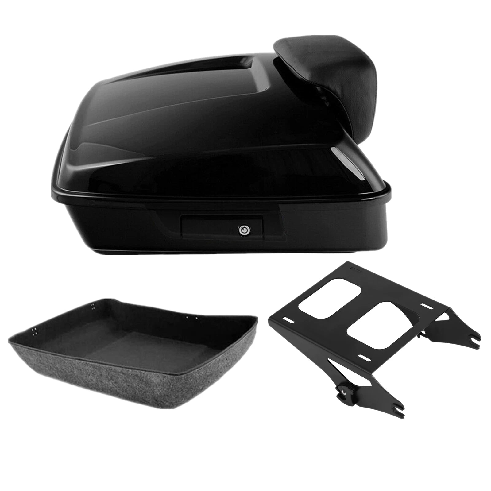 Chopped Trunk Backrest 2UP Mount Rack for Harley Touring Road Glide (2014–2025)