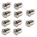 Set of 10 Waterproof Metal Push Buttons for Outdoor Use