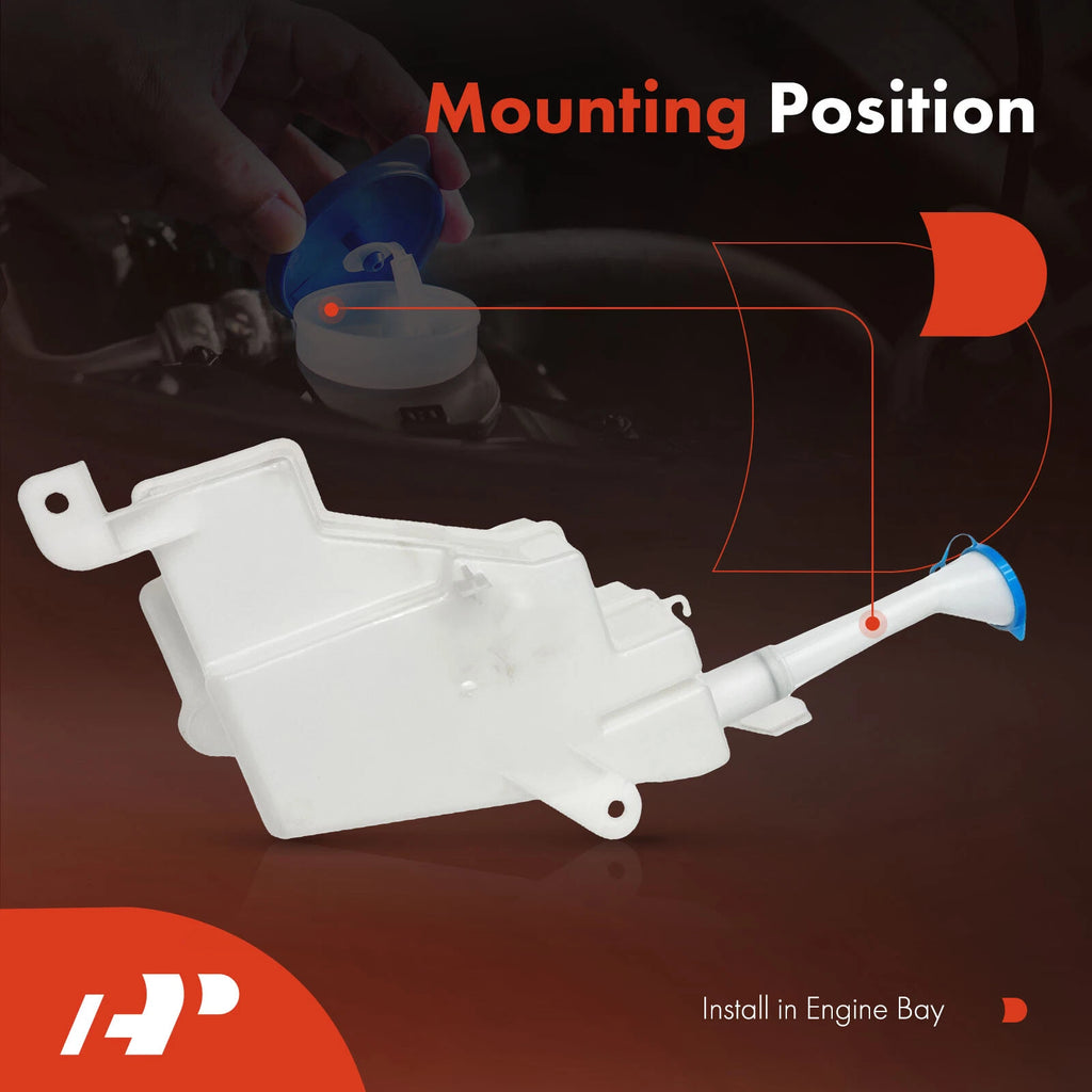 Windshield Washer Reservoir with Pump & Cap for Nissan Altima (2002-2006)