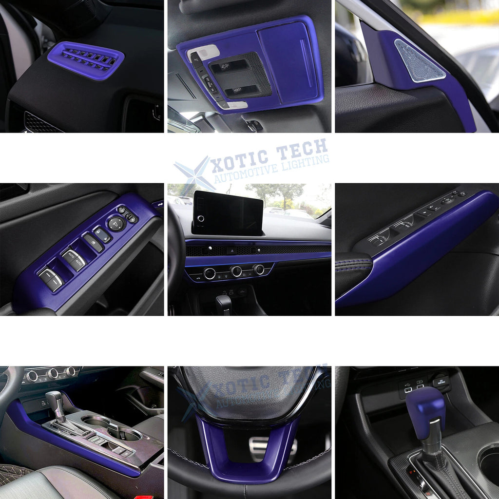 Blue Interior Trim Cover Accessories for Honda Civic 11th Gen (2022–2024)