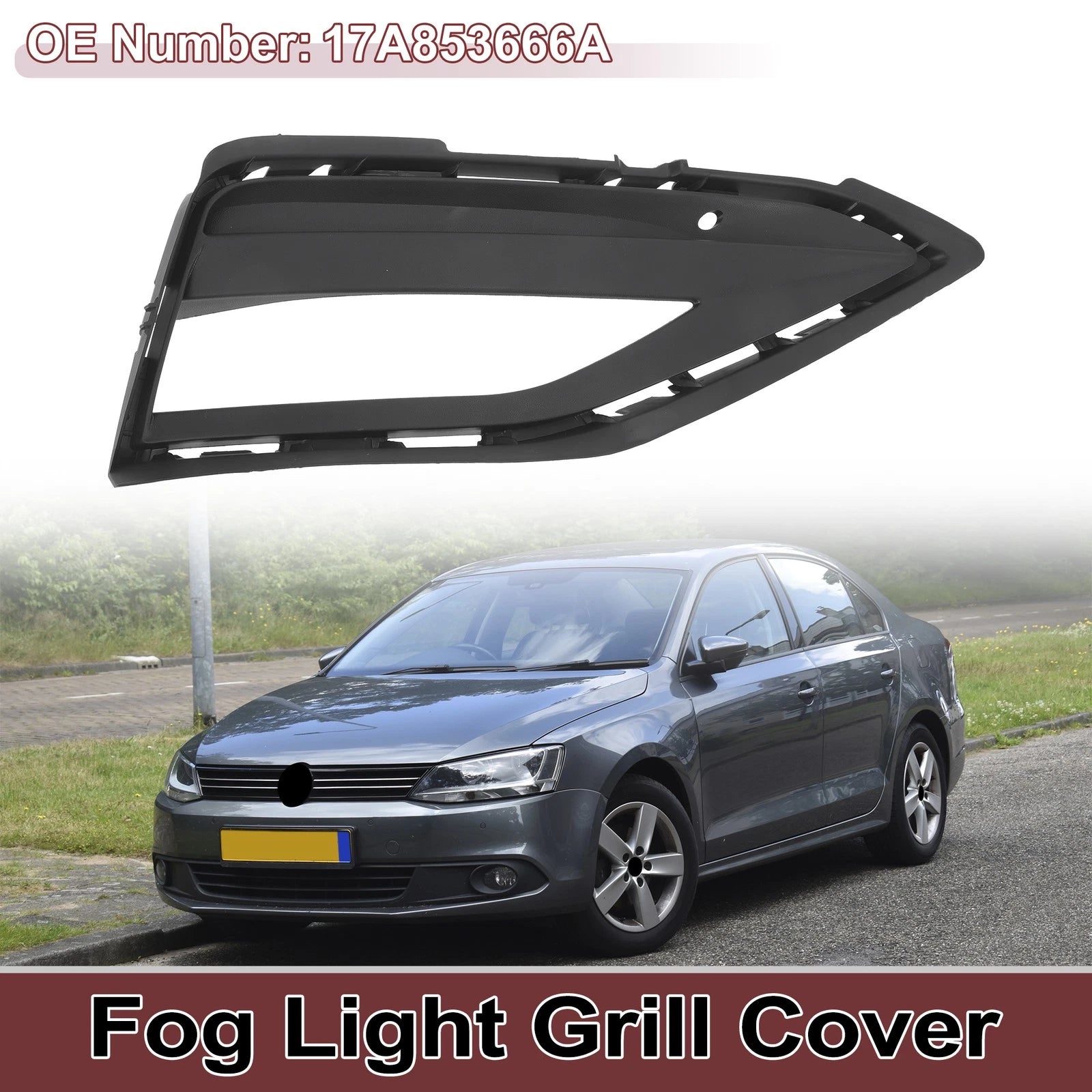 1 Pc Fog Light Grill for Volkswagen Jetta (2019–2020) No. 17A853666A
