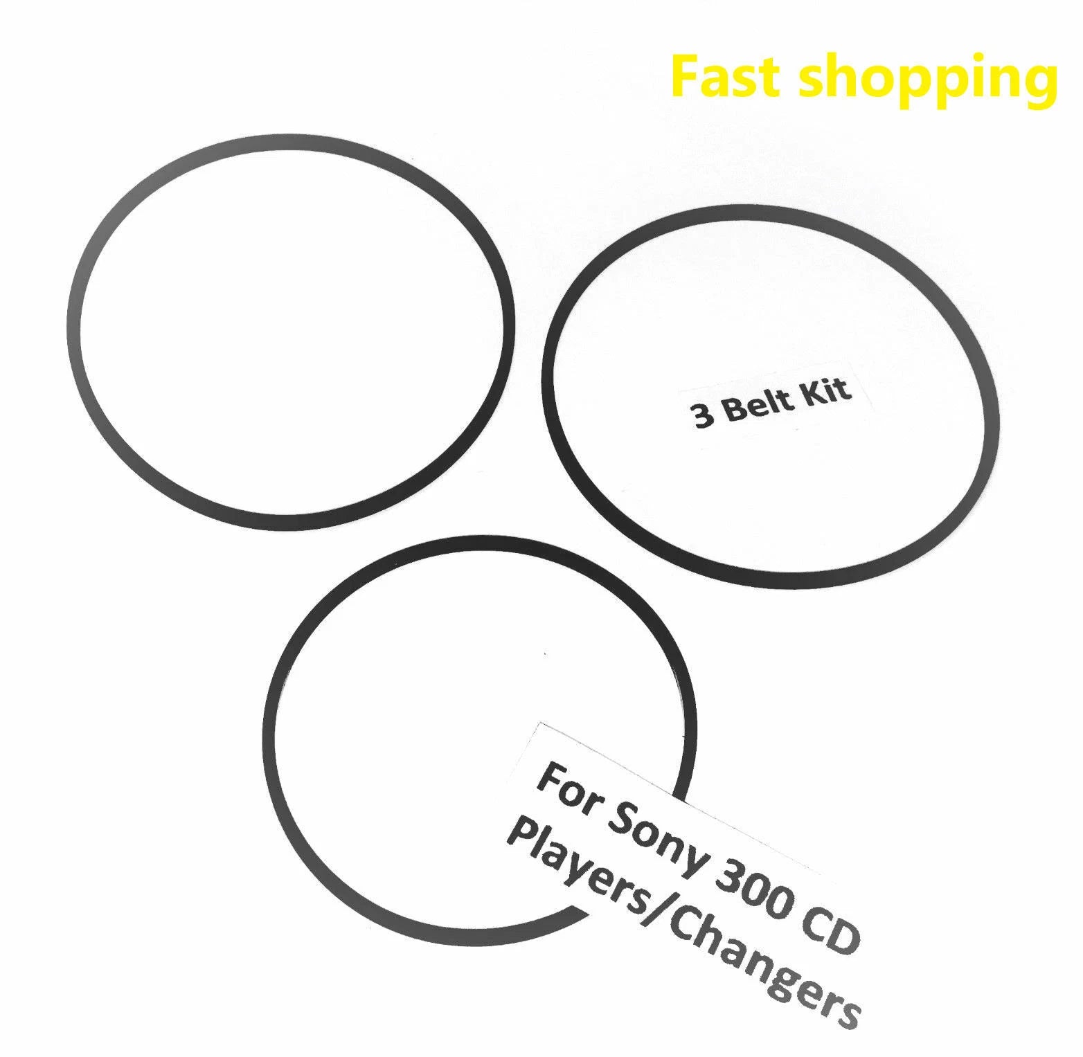 3pcs Belts for Sony CDP-CX300/CX350/CX355/DVP-CX777ES/CX985V