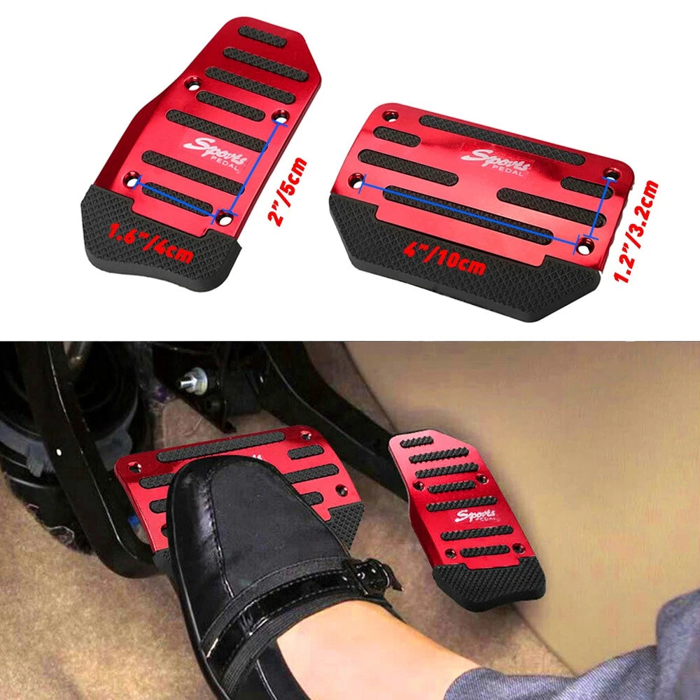 Non-Slip Automatic Gas Brake Foot Pedal Pad Cover for Universal Fit