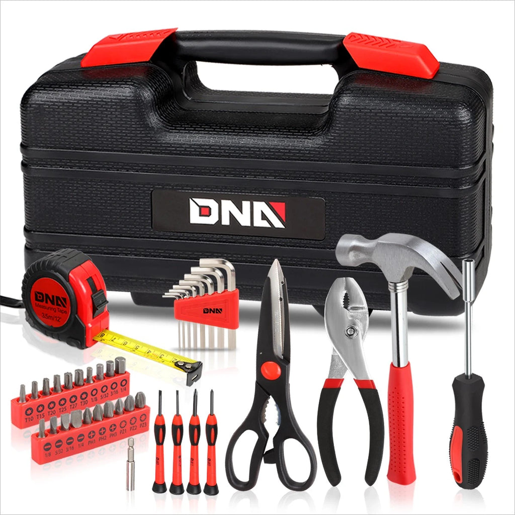 39-Piece Household Toolbox Set - Screwdrivers, Hammers, Pliers, Utility Knife