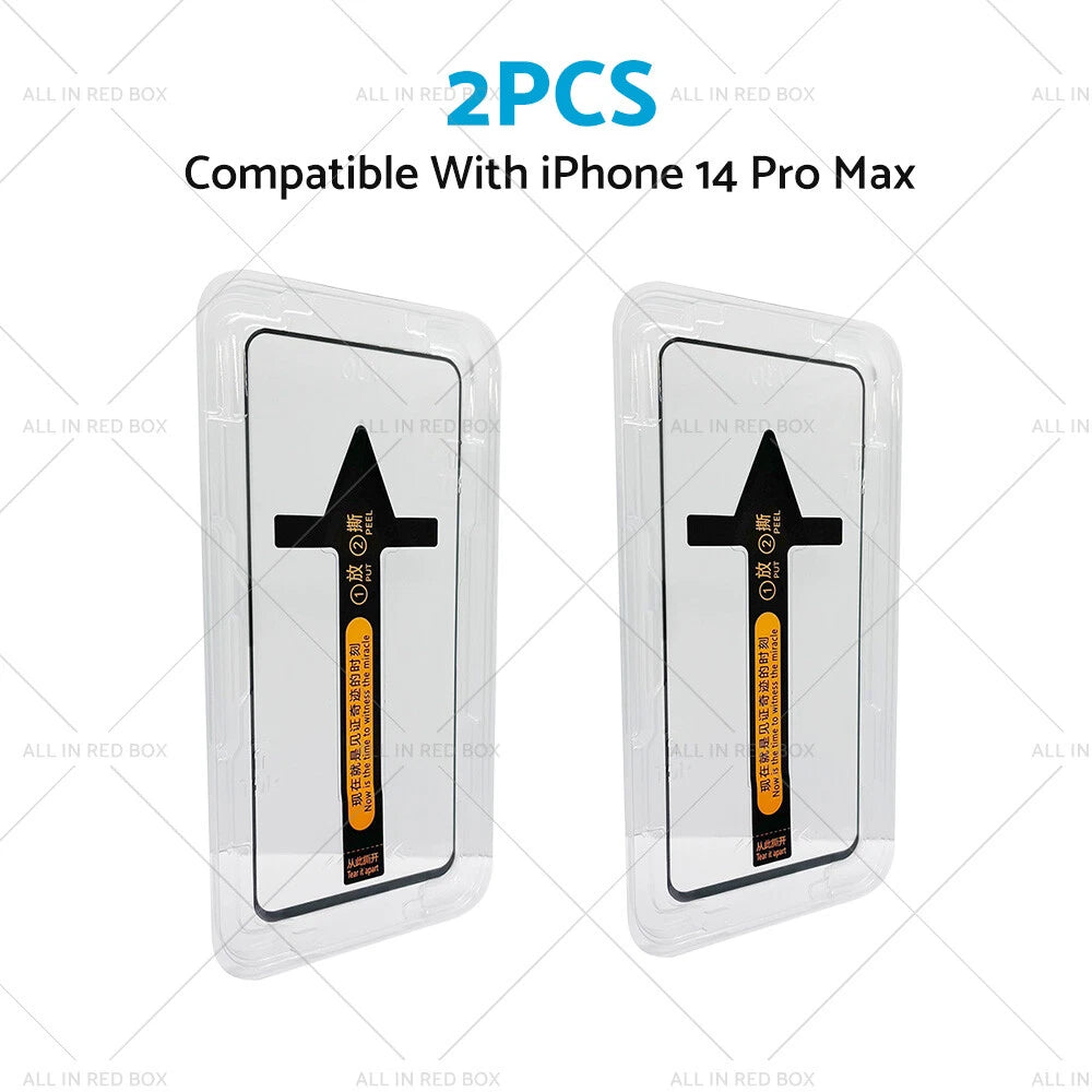 2X Tempered Glass Screen Protector for iPhone 14 Pro Max Plus