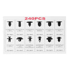 240 Pcs Plastic Push Pin Rivet Fasteners Clips for Car Auto Body