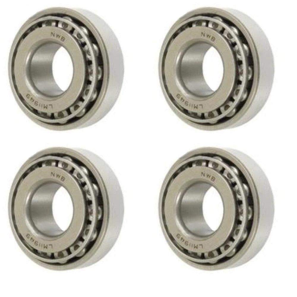 Set of 4 Trailer Wheel Hub Bearings LM11949 LM11910 0.75'' x 1.781''