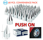 Chrome Spike Lug Nut Covers Push-On Set for Chevy Silverado (2000–2024)