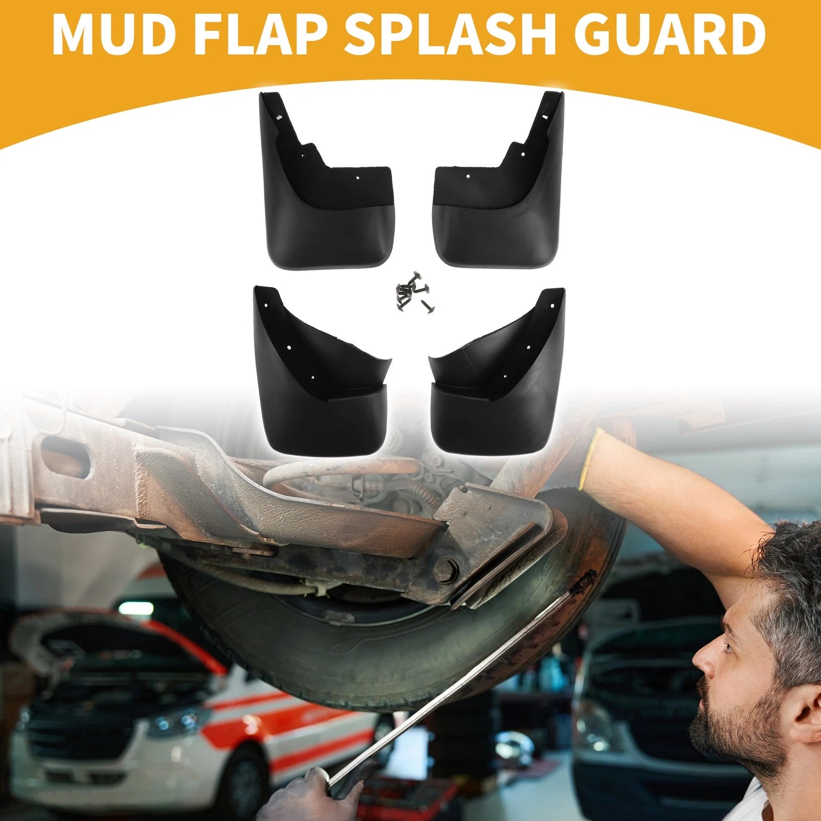 Mud Flap Splash Guard Set for Ford Fiesta (2005–2008)