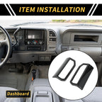 Set of 2 Carbon Fiber Dashboard Side Air Vent Trim for Toyota Tacoma (2024)