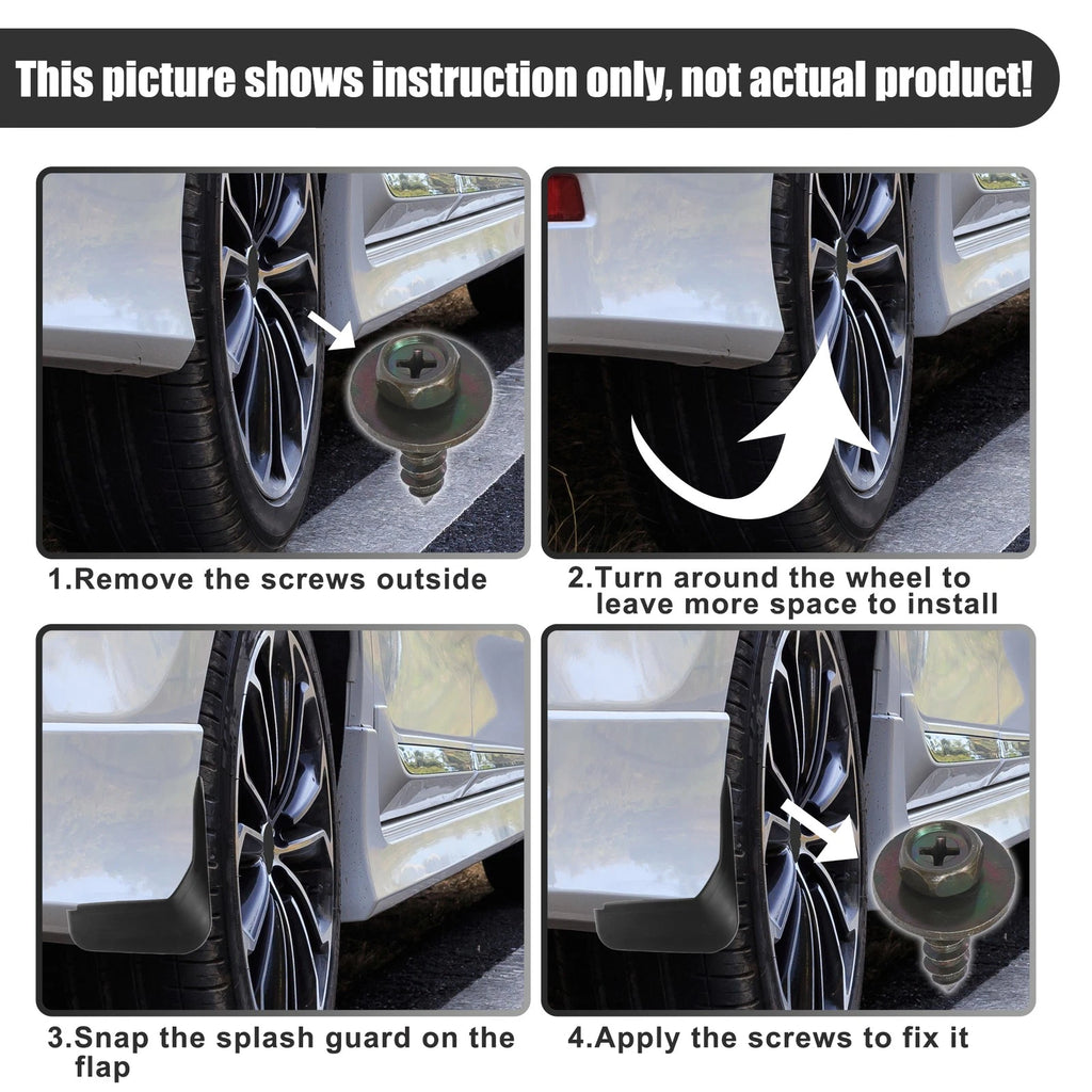 Set of 4 Mud Flaps Splash Guards for Dodge Ram (2009–2018)