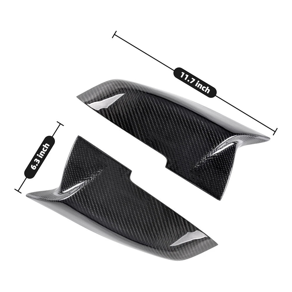 2X Carbon Fiber Side Mirror Cover Caps for BMW F20 F21 F30 F32 F36 X1 M2