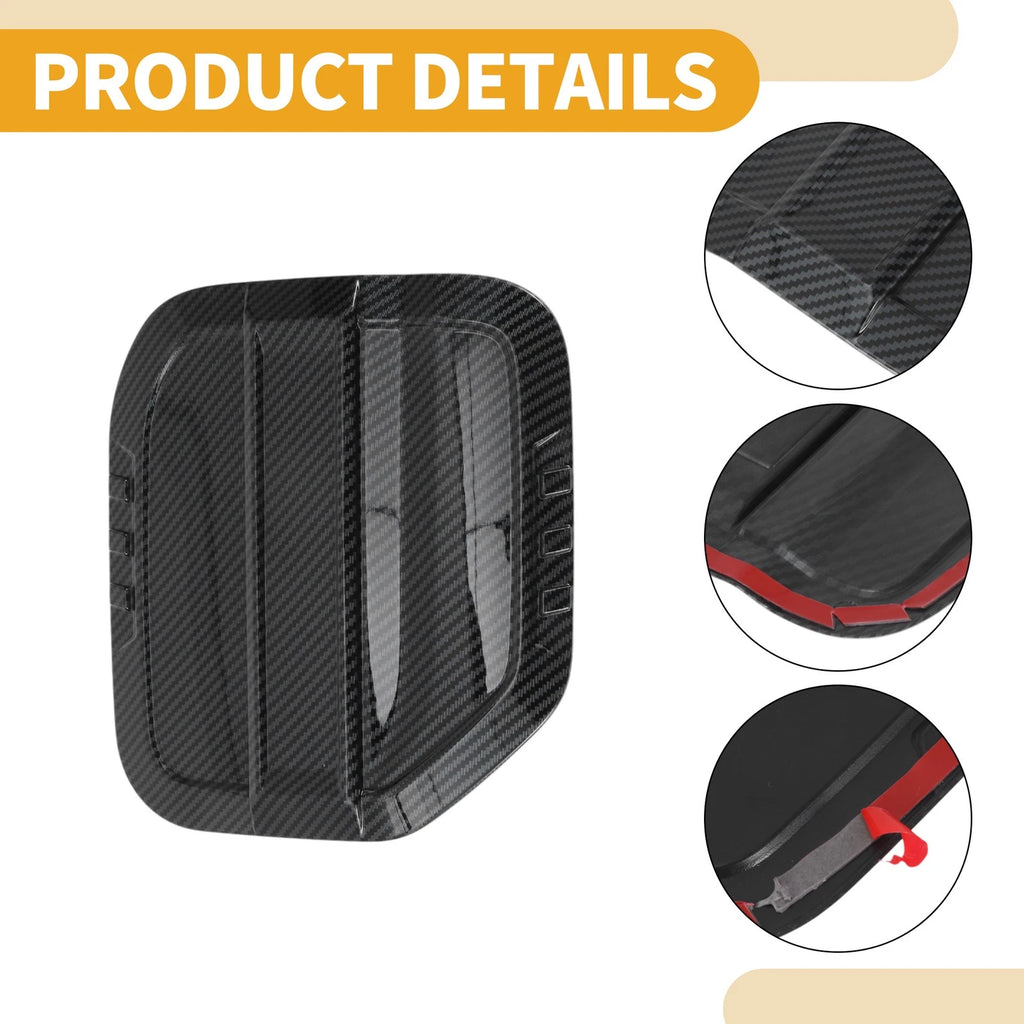 Fuel Tank Door Cap for Ford Bronco (2023–2025) Adhesive Carbon Fiber Black ABS