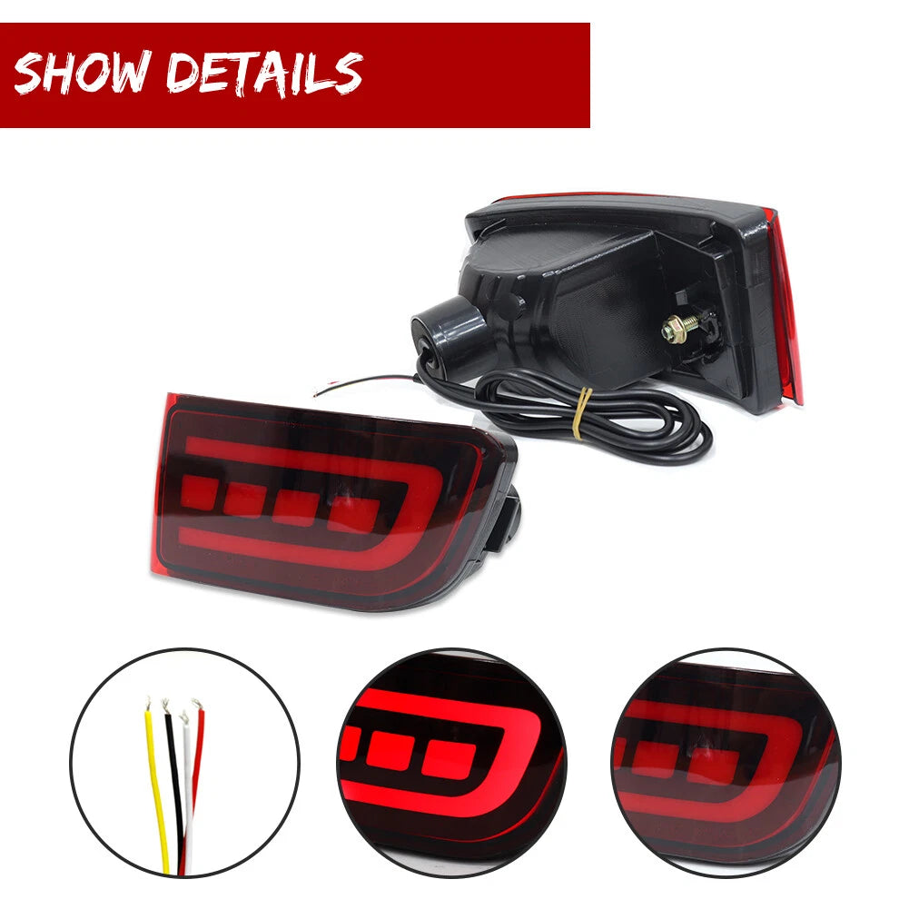 Set of 2 LED Rear Bumper Reflector Brake Lights for Toyota 4Runner (2003–2005)