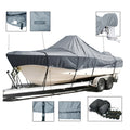 Heavy Duty Trailerable Boat Cover for Fishing Ski (20 ft - 21 ft)