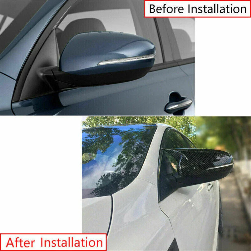 Carbon Fiber Look Rearview Side Mirror Covers for Kia Optima K5 (2011-2015)
