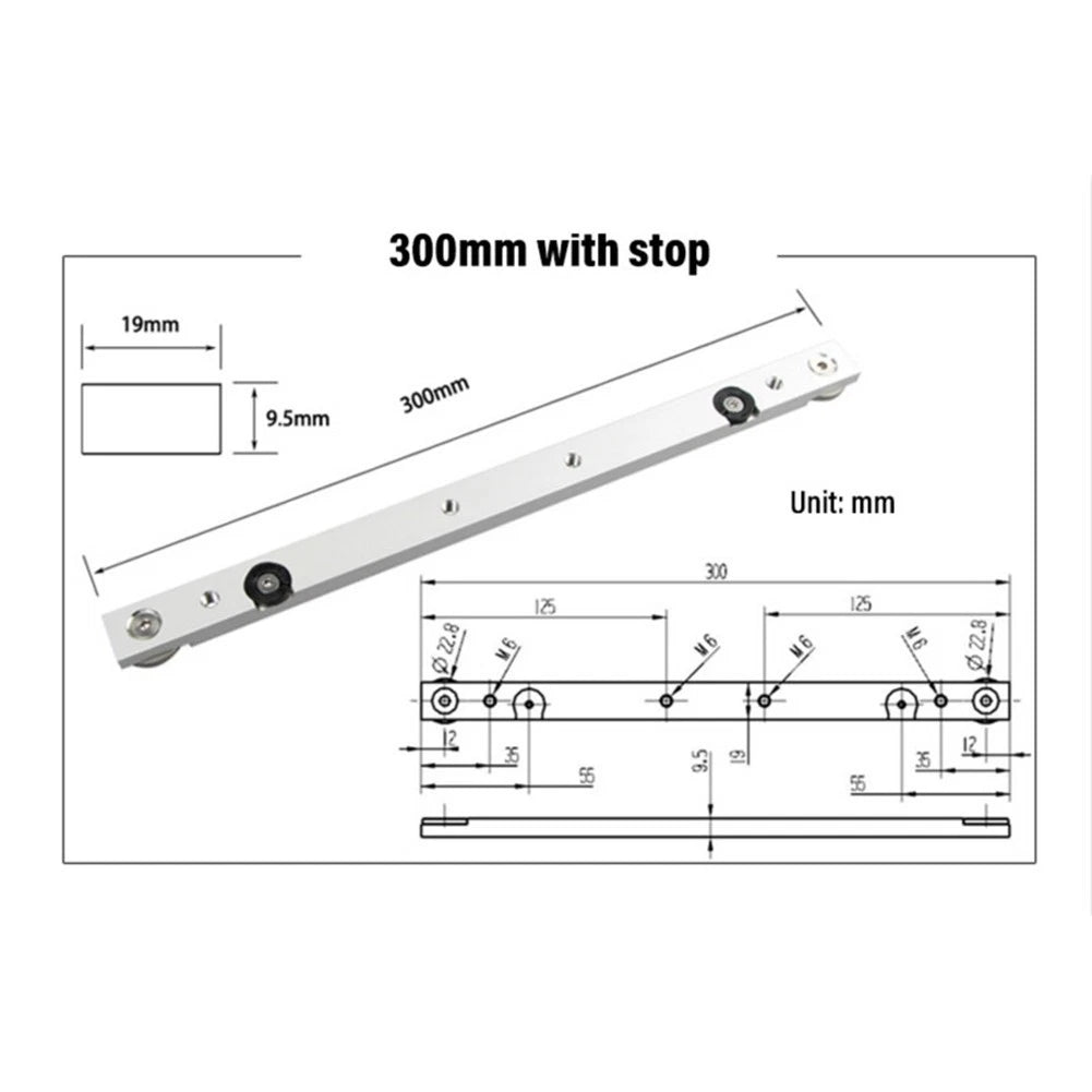 T Track Miter Slot Slider Bar for Table Saw (Aluminium Alloy)
