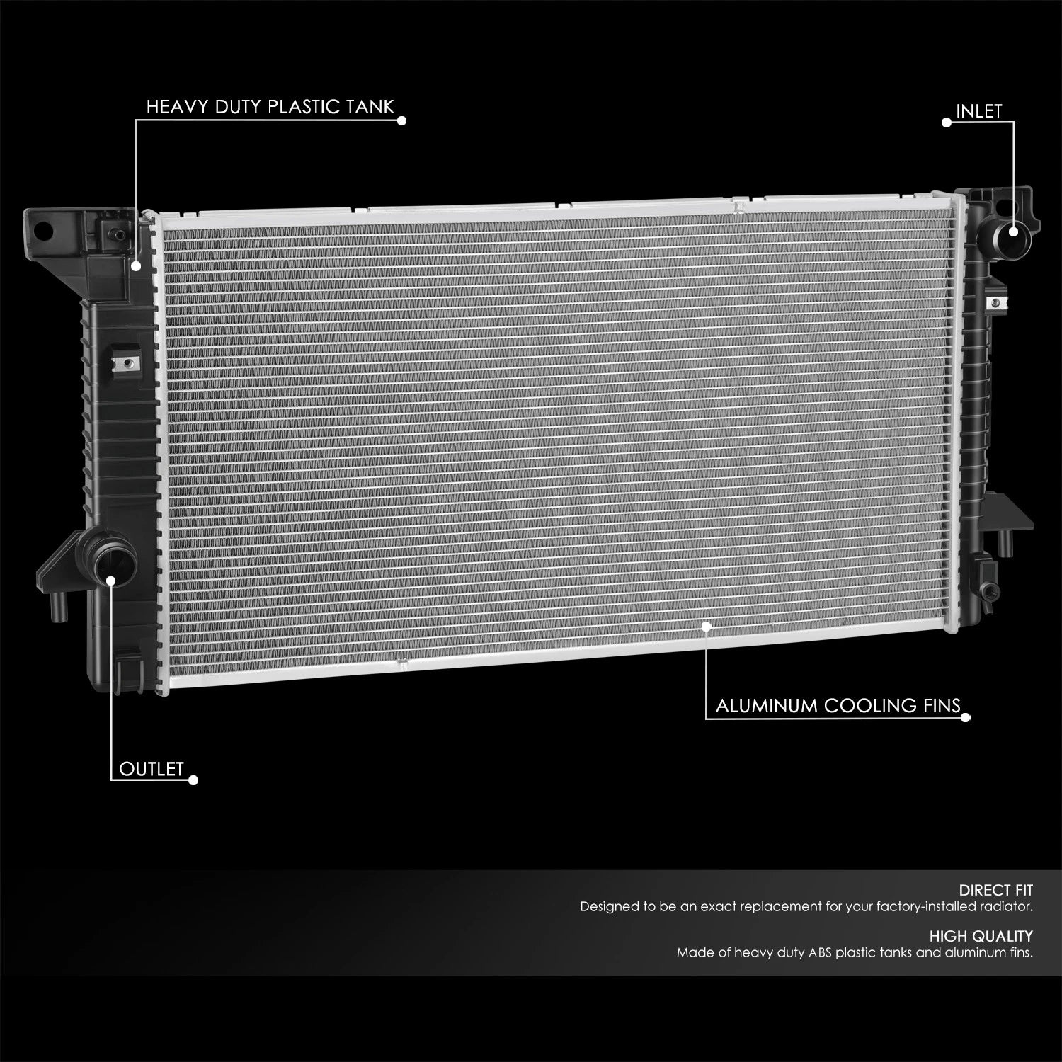 Factory Style Aluminum Radiator DPI13228 for Ford Lincoln 3.5L 3.7L 5.0L (2011–2014)