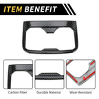 Carbon Fiber Pattern Armrest Box Rear Cup Holder Cover for Toyota Tacoma (2016–2023)