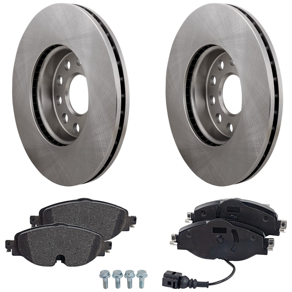 Brake Disc Rotors and Pads Kit for VW Taos Jetta Golf Audi A3