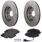 Brake Disc Rotors and Pads Kit for VW Taos Jetta Golf Audi A3