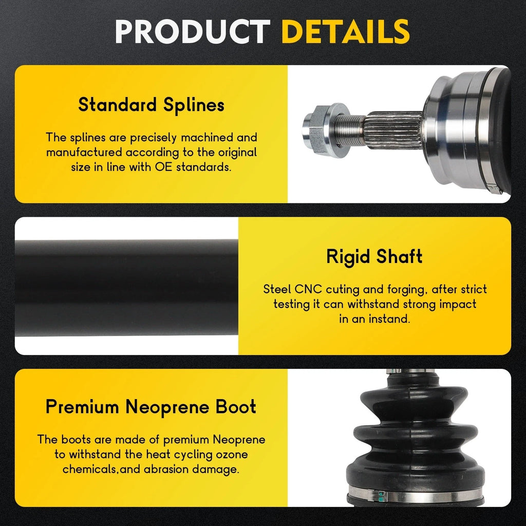 CV Axle Shaft Assembly for Jeep Renegade, Fiat 500X (2015–2021)