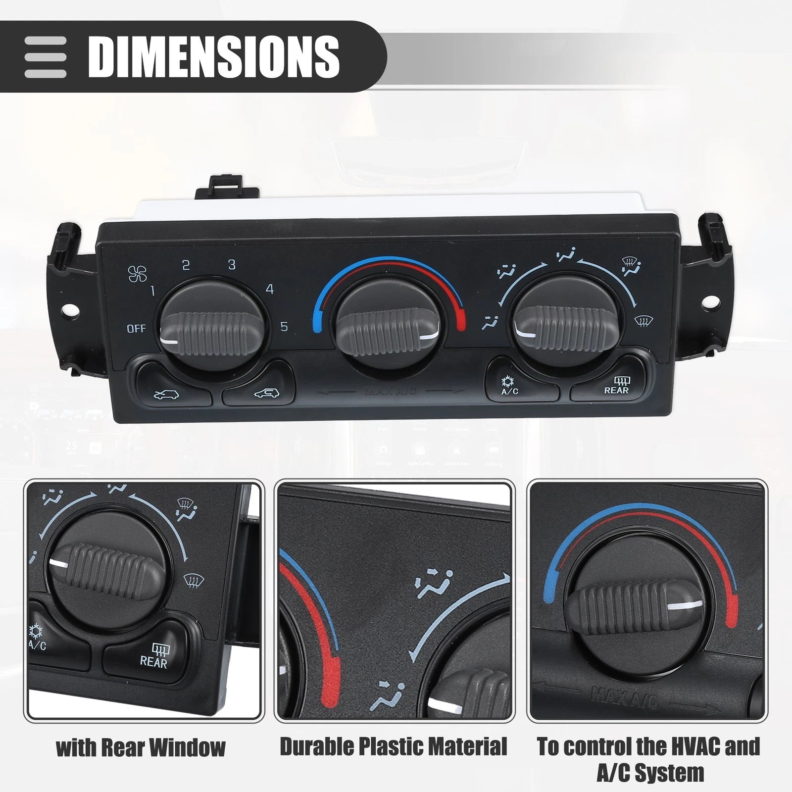 A/C Heater Climate Control Panel for Chevrolet Silverado 1500 (1999–2002)