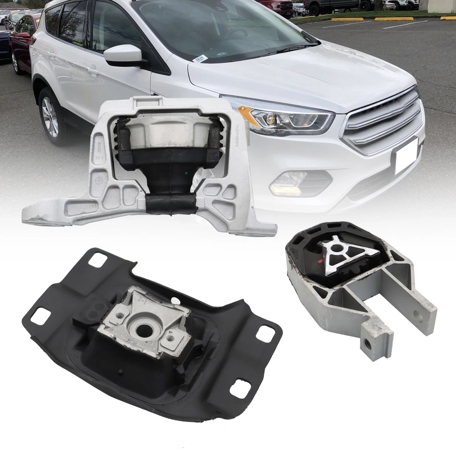 Set of 3 Engine Mounts for Ford Escape (2013–2019) 1.5L 1.6L