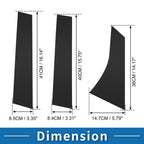 6pcs Door Pillar Window Trim for Ford Focus (2012–2019) Black