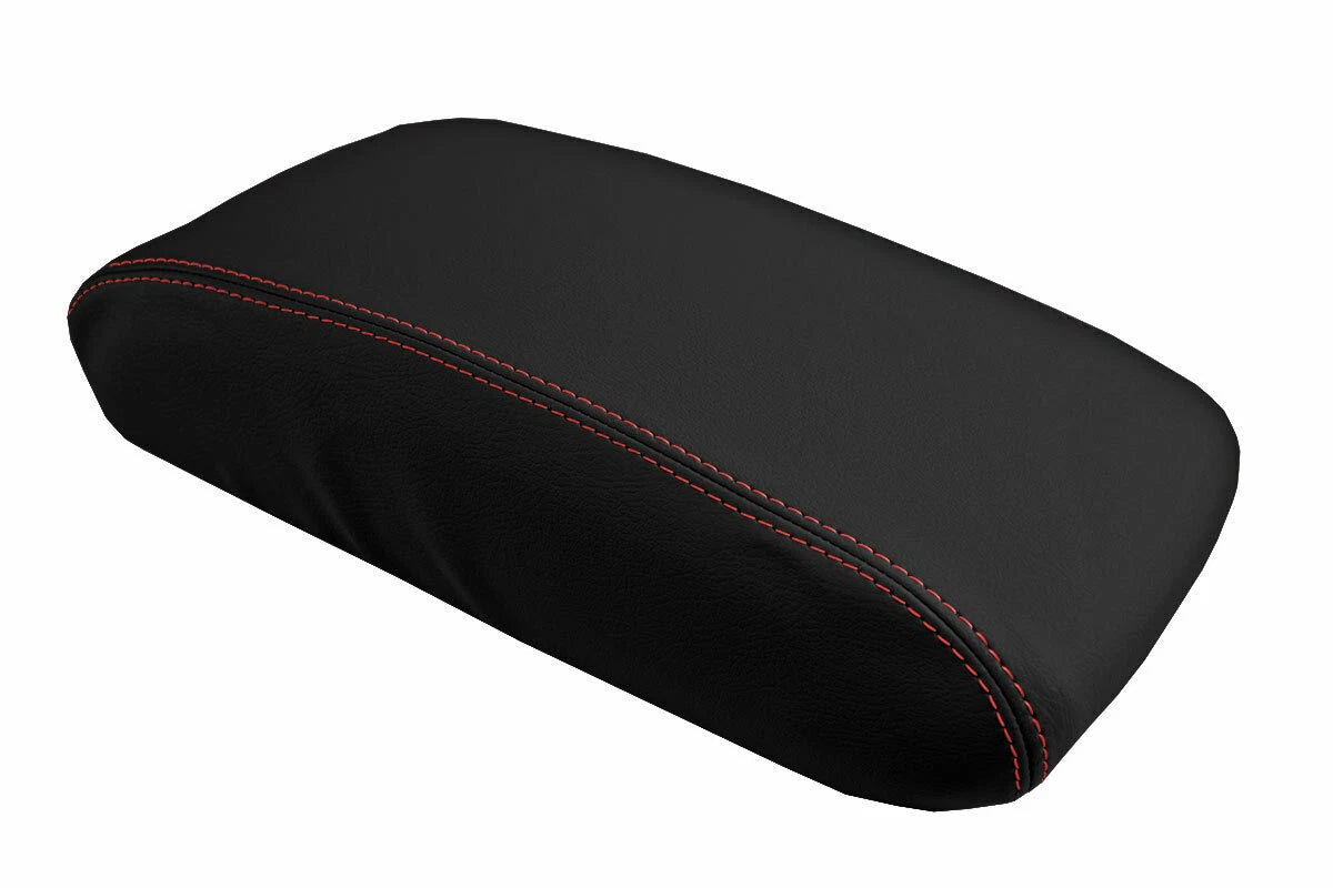 Console Lid Pull Over Cover Leather for Jeep Grand Cherokee (2011–2019) Red Stitch