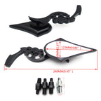 Black Skull Blade Mirror for Yamaha Cruiser (Royal Star, Road Star, V-Star)
