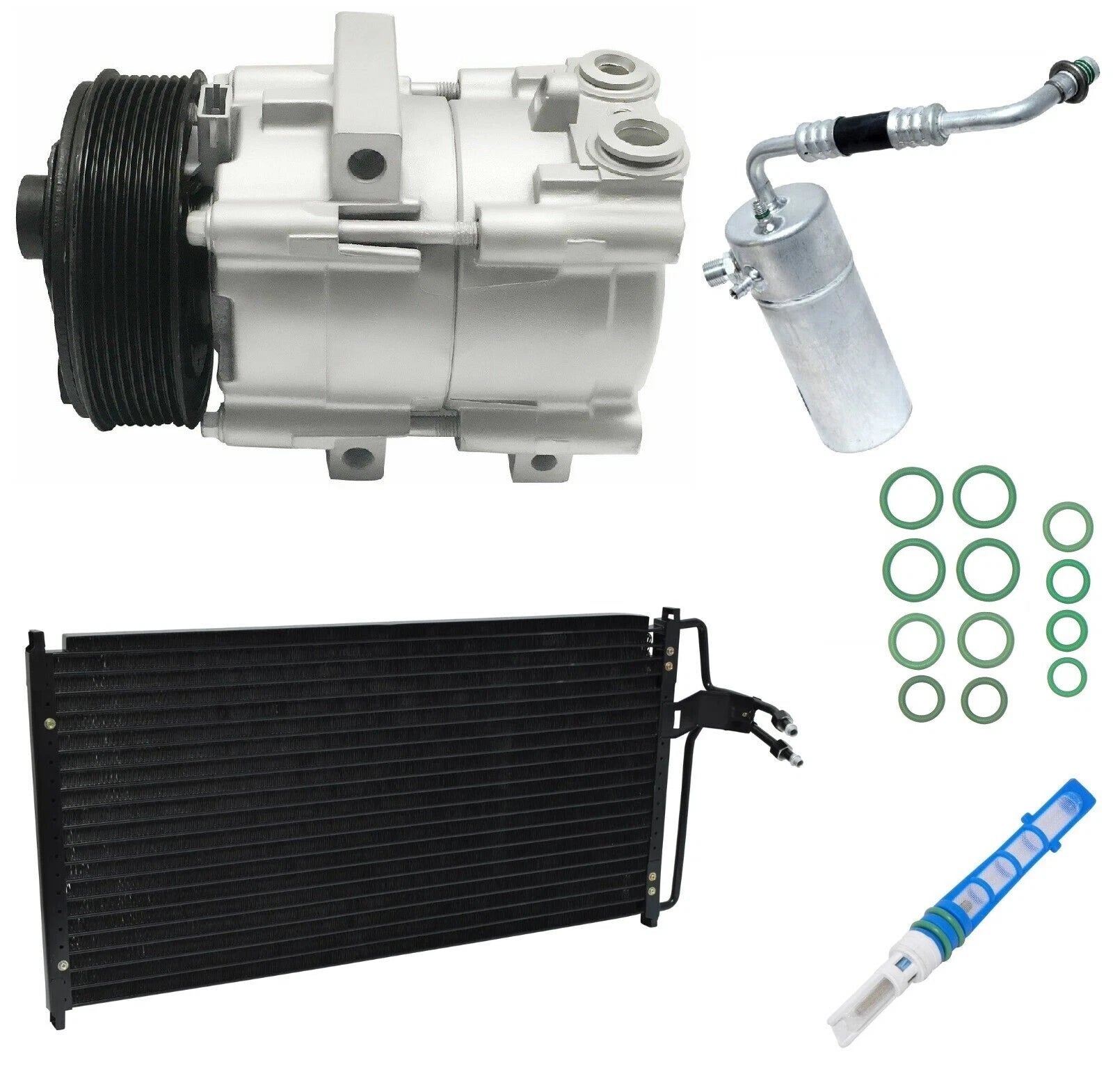 AC Compressor Kit With Condenser for Ford F-150 4.6L (1998–2003)