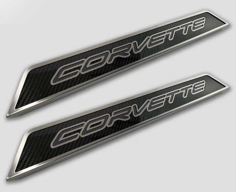 Door Sill Trim Replacement for 2020-2022 Chevy Corvette C8 Yellow Inlay
